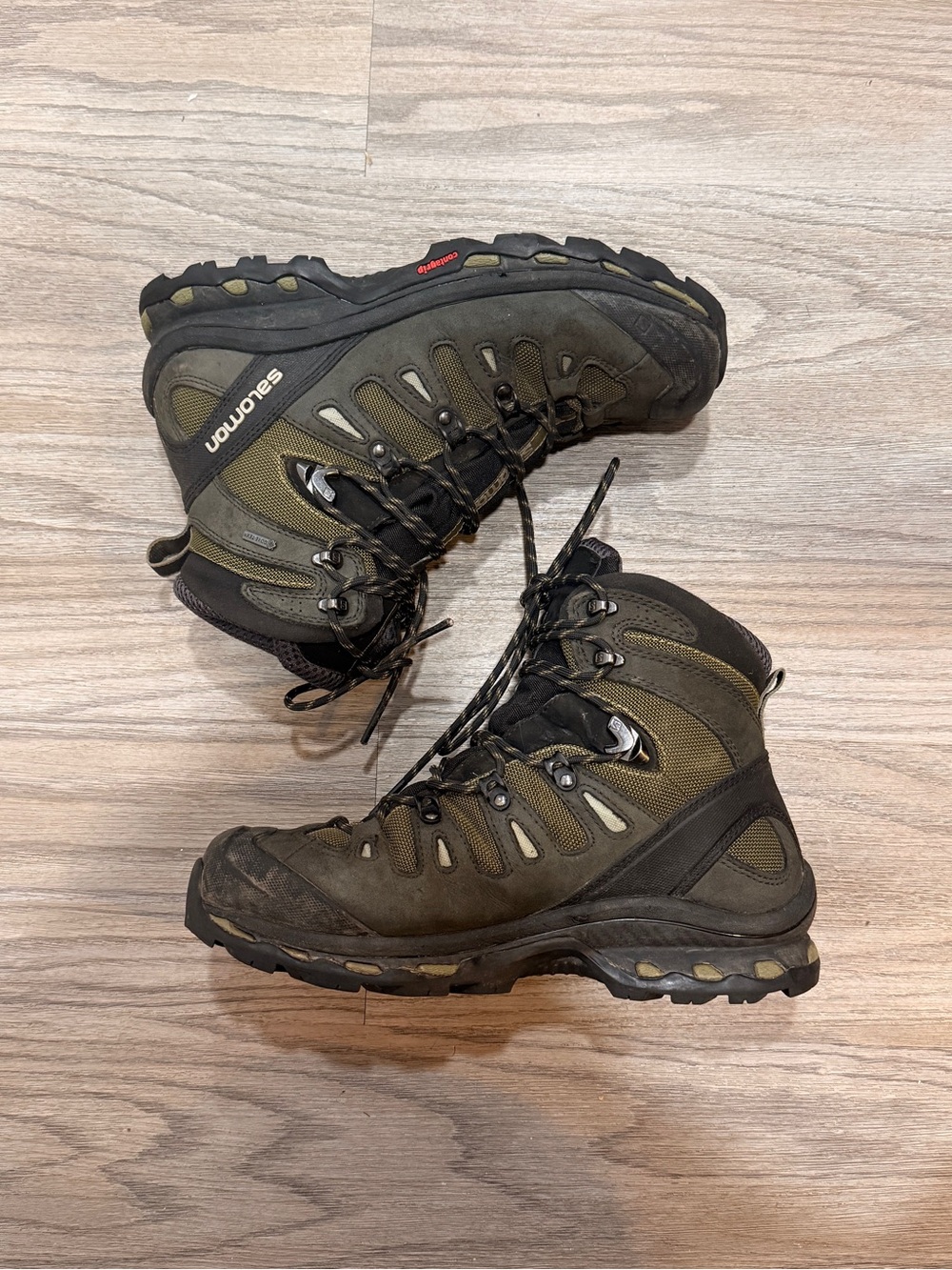 Salomon Men's Olive/Black Trail Hiking Boots